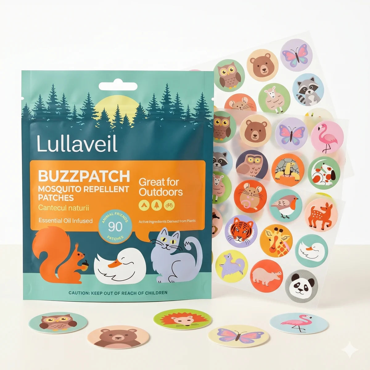 Lullaveil BuzzPatch — Stickere parfumate anti-tantari