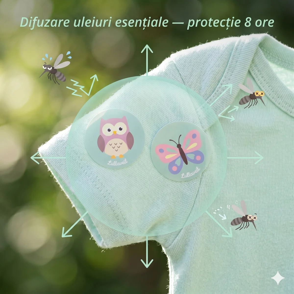 Lullaveil BuzzPatch — Stickere parfumate anti-tantari